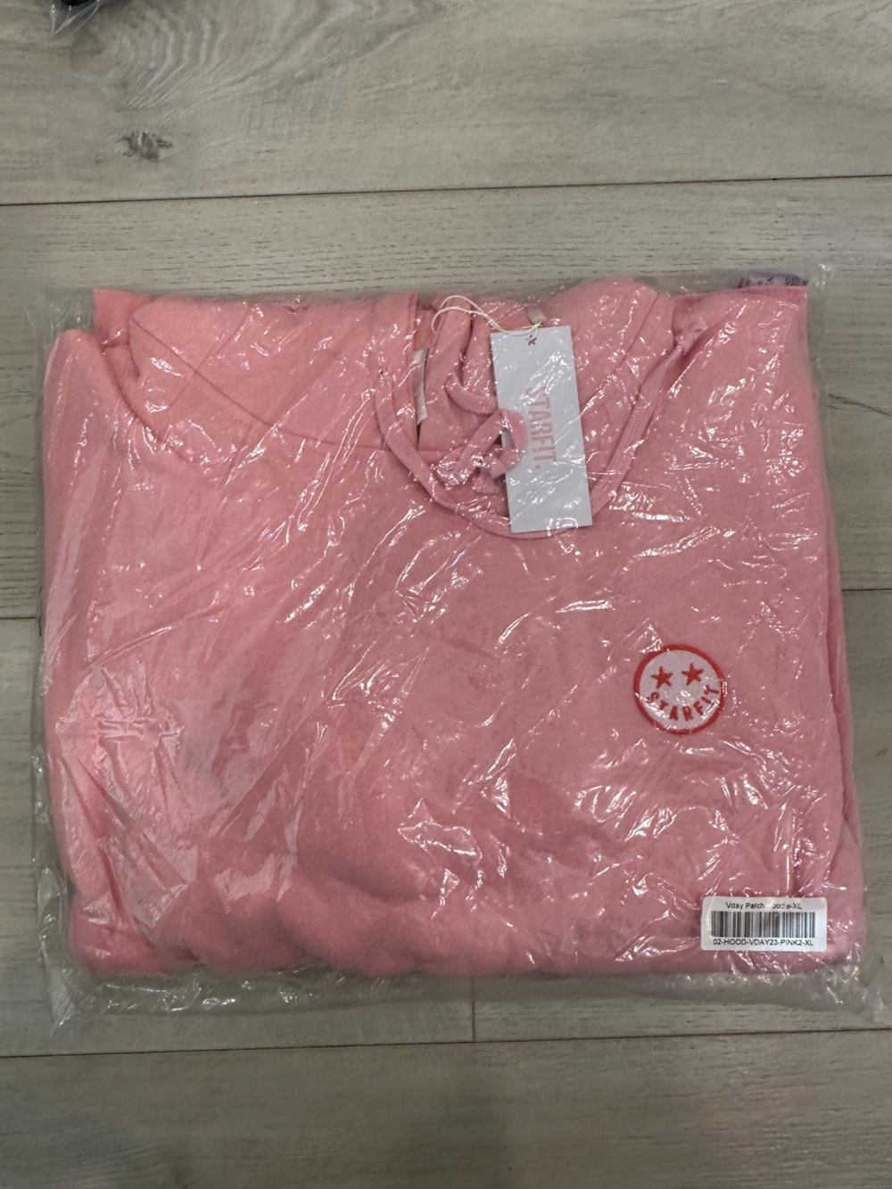 Starfit Valentine’s Day Patch Hoodie Pink XL NWT